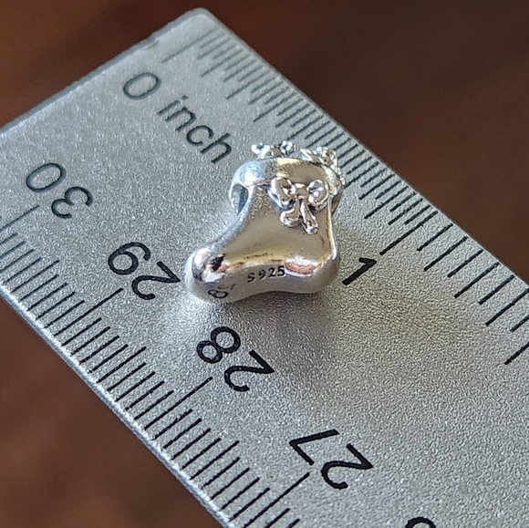 PANDORA Santa's Christmas Stocking with Ribbon Bracelet Charm/Bead 925 Sterling - Picture 8 of 9